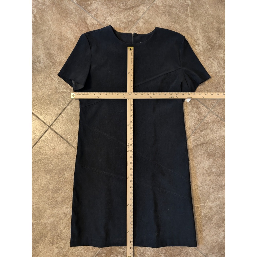 Maren Vintage Micro Suede Black‎ Dress Size 14 Back Zipper - Picture 7 of 7
